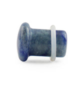 Blue Aventurine Stone Plugs - Single Flare