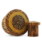 Single Flare Coconut Wood Plugs with Jackfruit Inlay