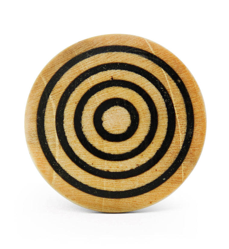 Single Flare Crocodile Wood Plugs with Triple Target Inlay