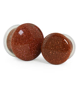 Single Flare Goldstone Glass Plugs