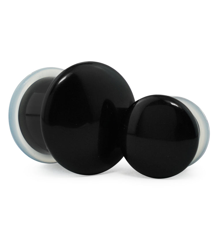 Black Obsidian Single Flare Stone Plugs