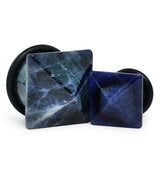 00G Blue Sodalite Stone Squared Plugs