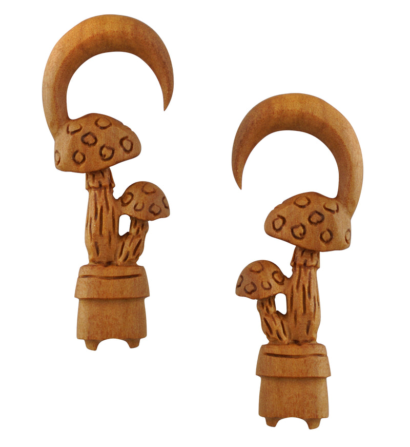 Spotted Mushroom Saba Wood Ear Hangers