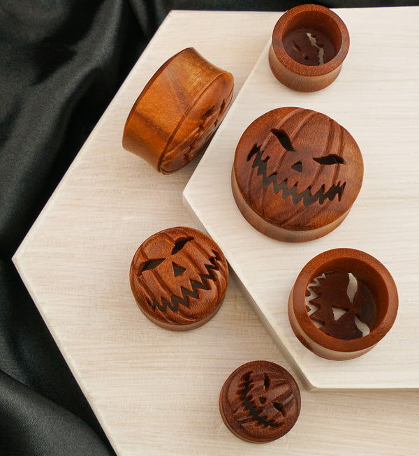 Stingy Jack Pumpkin Saba Wood Plugs