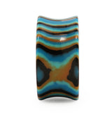 Striped Blue Agate Stone Plugs