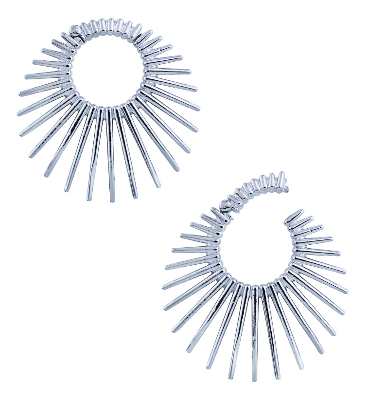 Sunburst Stainless Steel Hinged Ear Weights