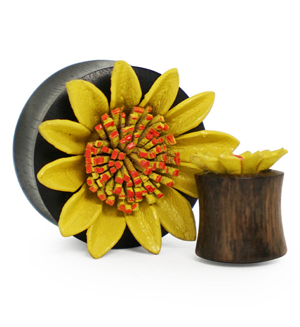 Yellow Sunflower Sono Wood Plugs