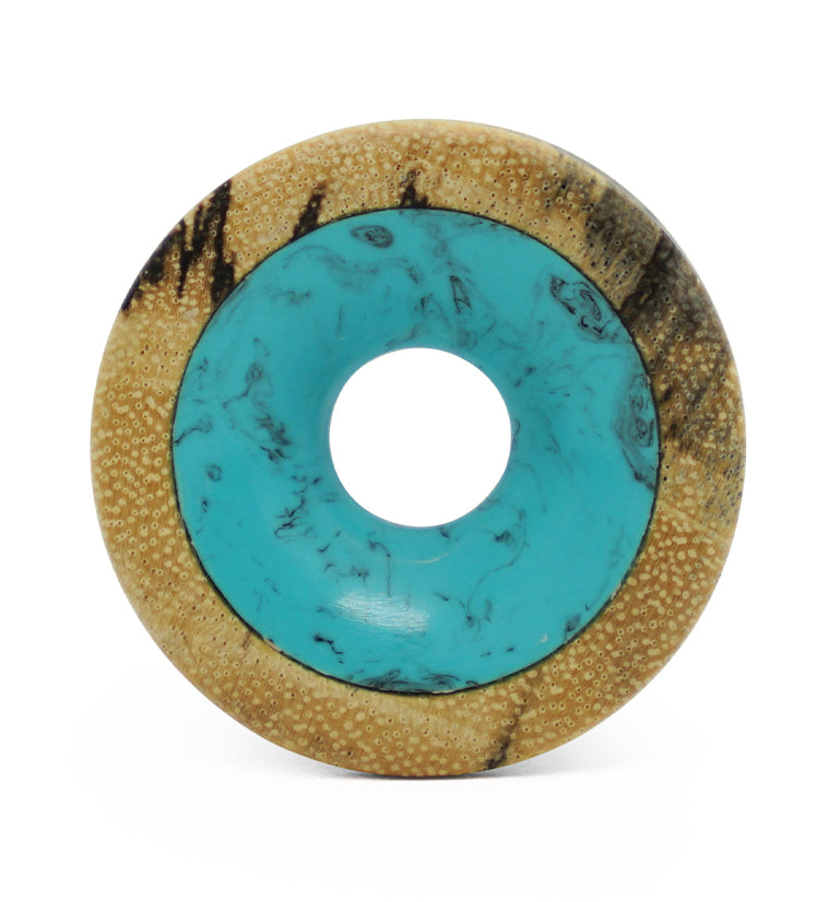 Tamarind Wooden Tunnels with Blue Resin Inlay