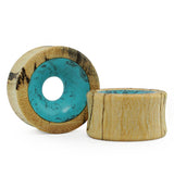 Tamarind Wooden Tunnels with Blue Resin Inlay