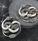 Tangled Snakes Stainless Steel Plug Hoops