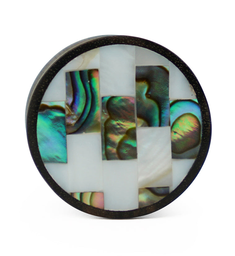 Tiled MOP & Abalone Shell Wood Plugs