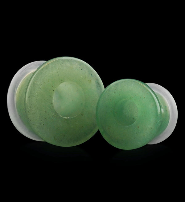 Aventurine Stone Single Flare Tophat Tunnels