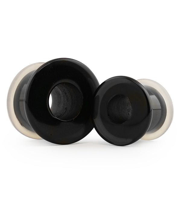 Obsidian Stone Single Flare Top Hat Tunnels