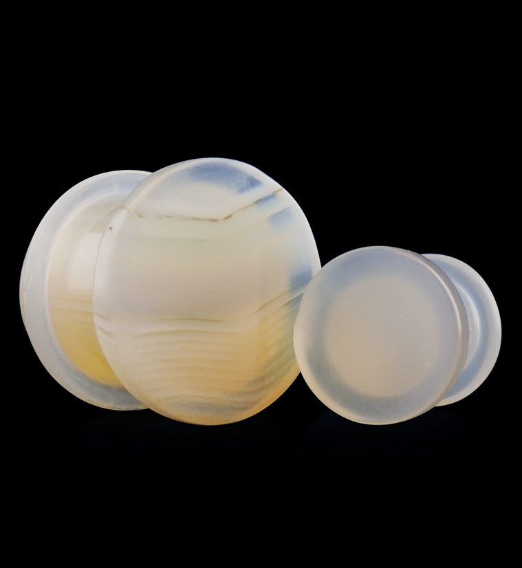 Agate Stone Single Flare Tophat Plugs