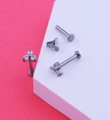 Triad Clear CZ Titanium Internally Threaded Labret