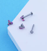 Triad Pink Opalite Titanium Internally Threaded Labret