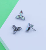 Triad Rainbow Aurora CZ Titanium Threadless Top