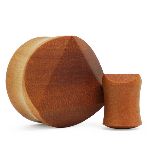 Saba Wood Embossed Triangle Plugs