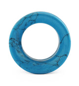 Turquoise Howlite Stone Double Flare Tunnels