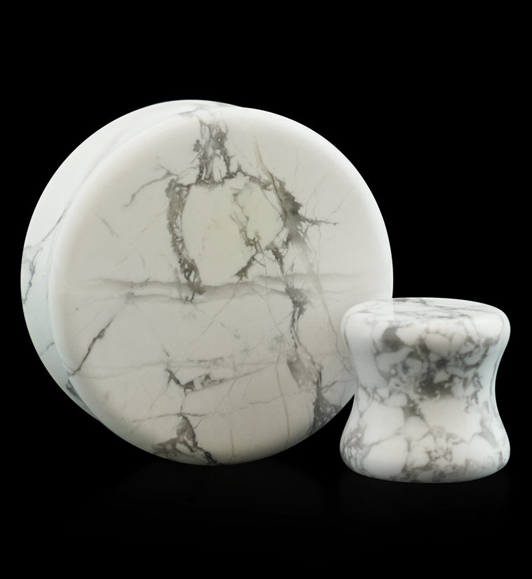 White Howlite Stone Plugs