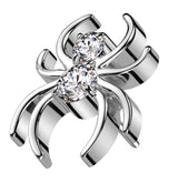 Widow Spider Clear CZ Titanium Threadless Top