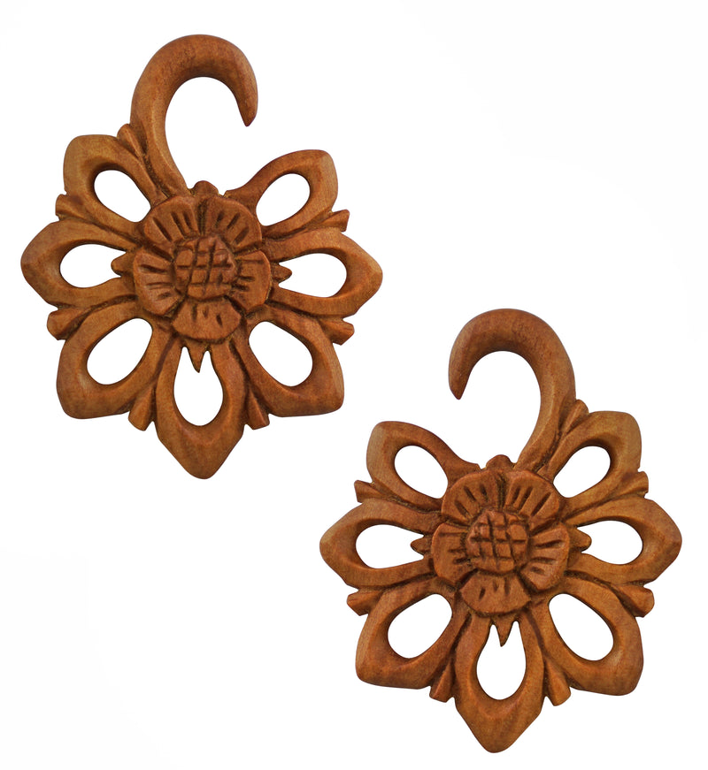 Saba Wood Blooming Flower Hanger Plugs