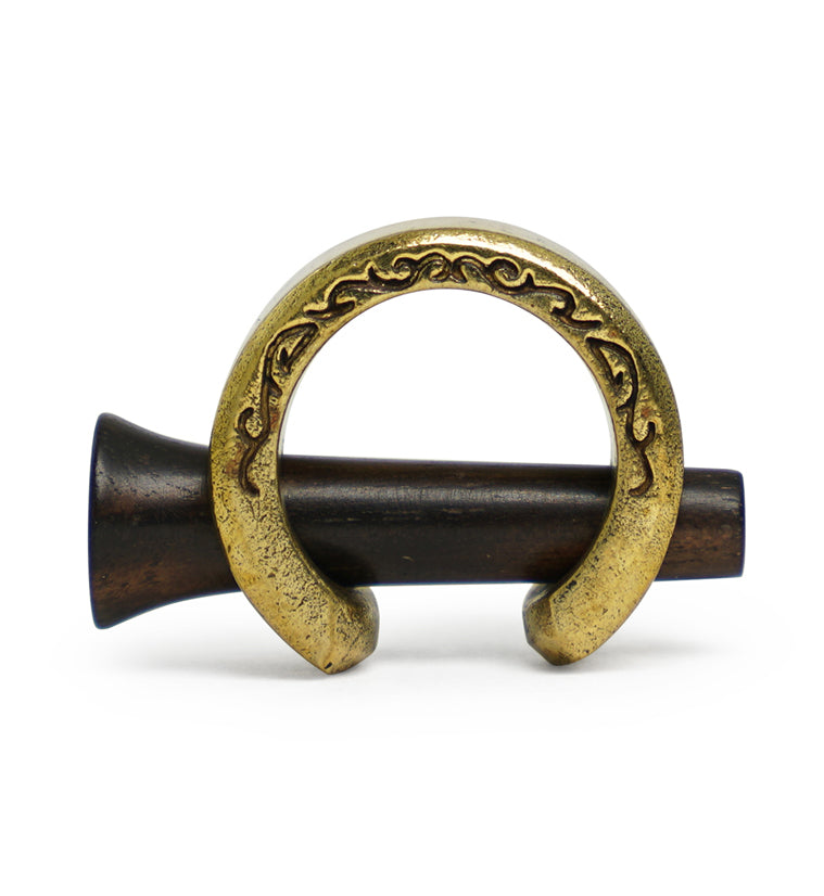 Areng Wood X Brass Cuff Plugs