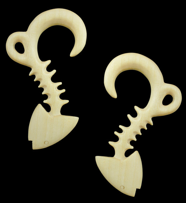 Crocodile Wooden Fish Bone Hangers