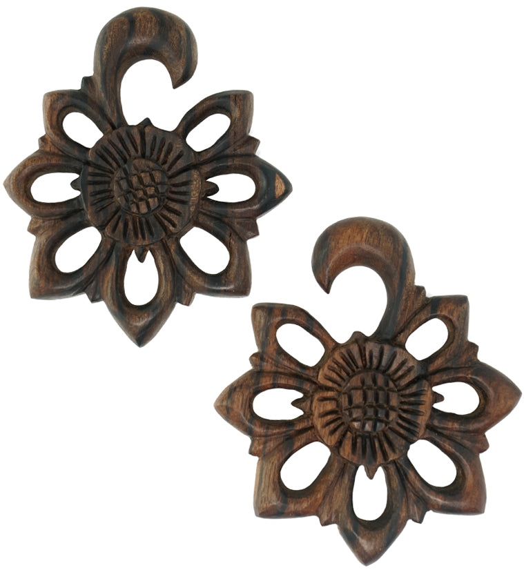 Areng Wood Blooming Flower Hanger Plugs