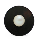 Areng Wood Plugs with Swarovski Pearl Inlay