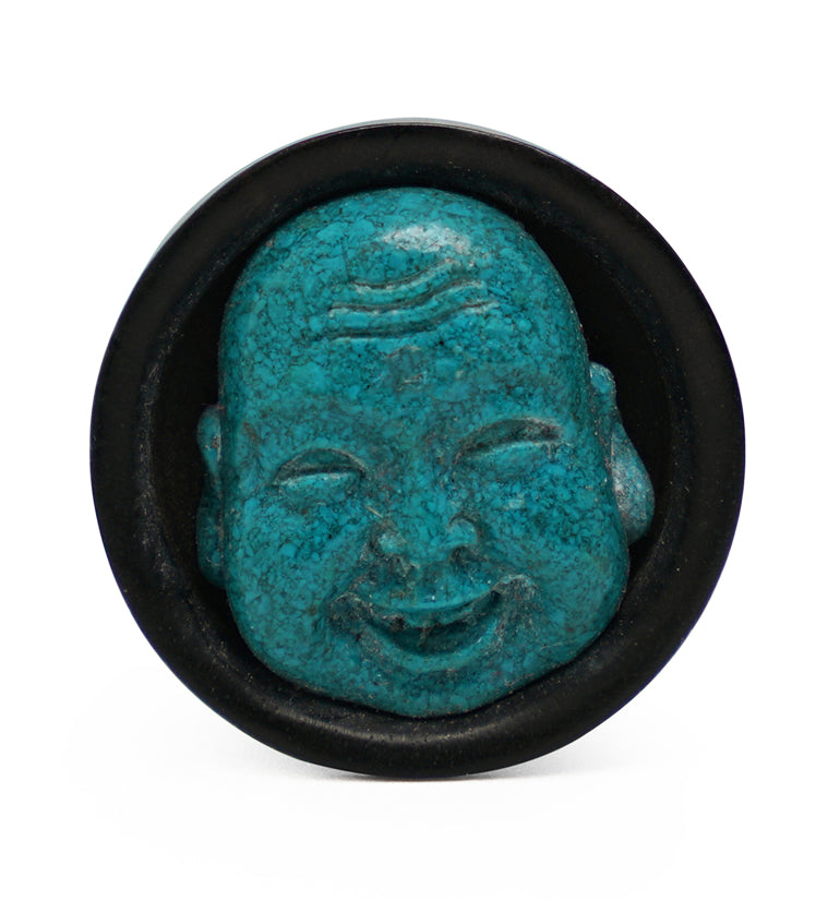 Areng Wood Plugs With Buddha Stone Inlay