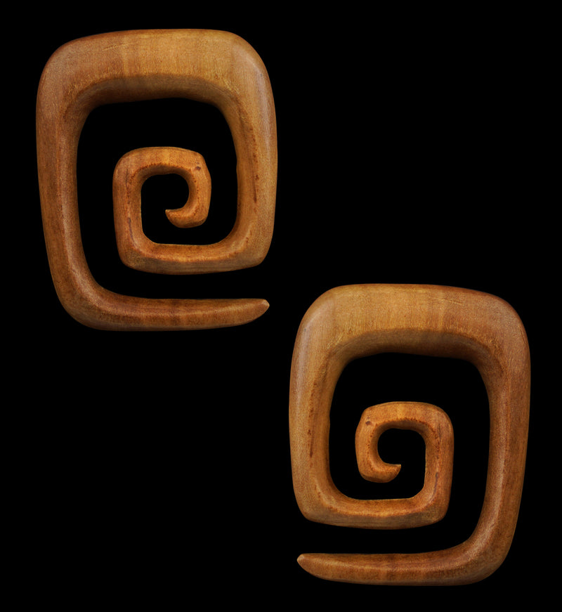 Saba Wood Square Spirals