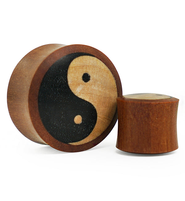 Wooden Plugs with Yin Yang Inlay