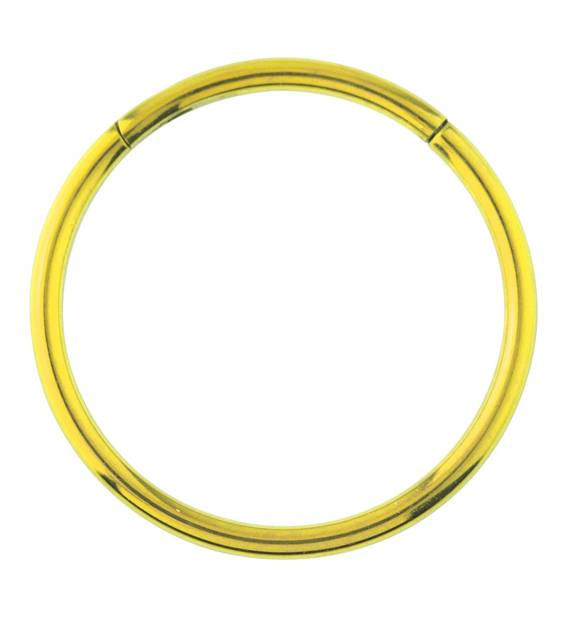 Yellow Anodized Titanium Hinged Segment Hoop Ring