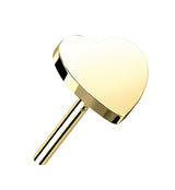 14kt All Gold Heart Threadless Top