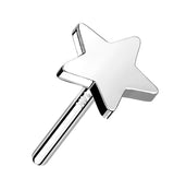 14kt All White Gold Star Threadless Top