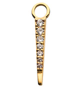 14kt Gold Blade CZ Charm