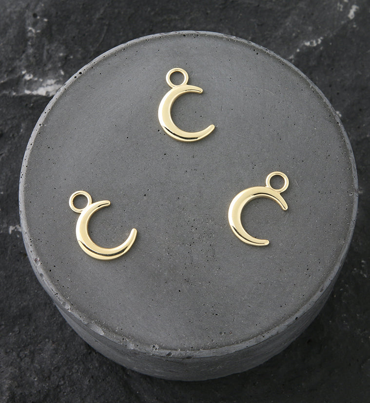 14kt Gold Crescent Charm