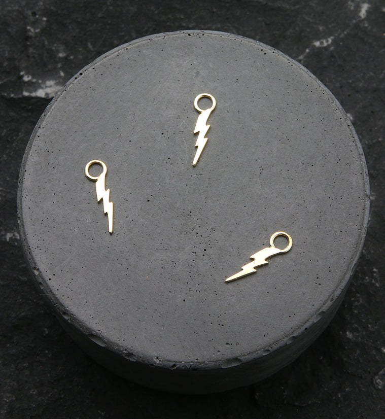 14kt Gold Lightning Charm