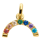 14kt Gold Rainbow Arc CZ Dangle Charm