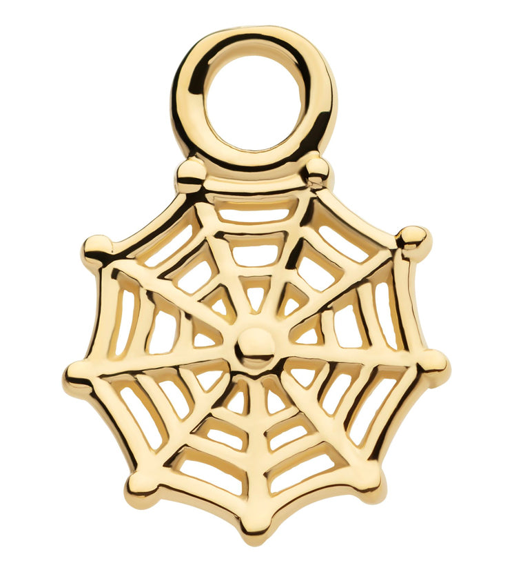 14kt Gold Spiderweb Charm