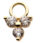 14kt Gold Trinity CZ Charm