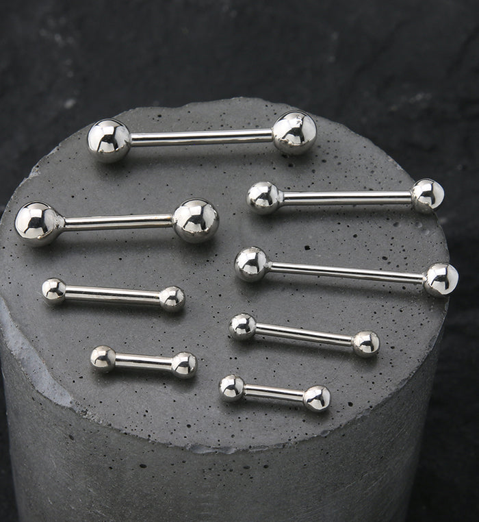 14kt Solid White Gold Barbell UrbanBodyJewelry