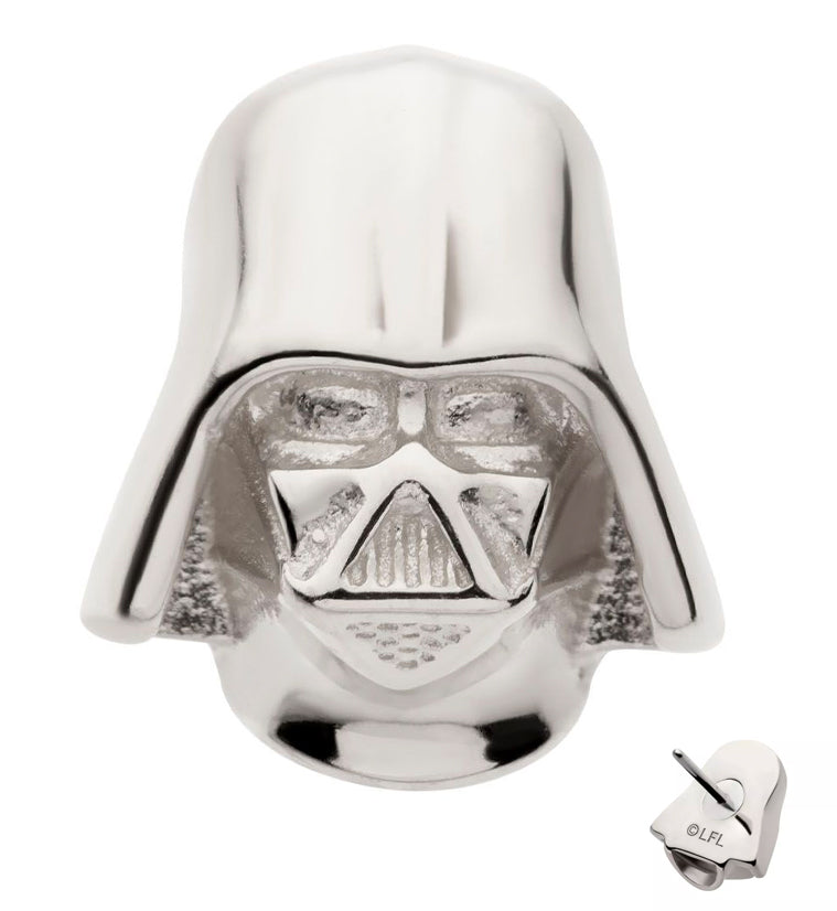 14kt White Gold Darth Vader Threadless Top