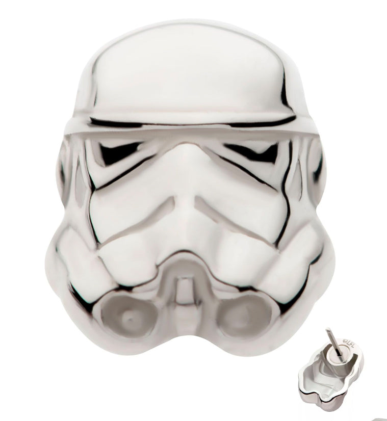 14kt White Gold Storm Trooper Threadless Top