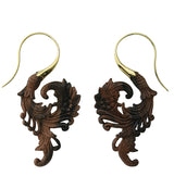 18G Sprig Brass Wood Hangers / Earrings