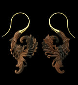 18G Sprig Brass Wood Hangers / Earrings