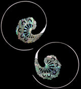 18G Baroque White Brass Abalone Hangers / Earrings