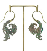 18G Sprig Brass Abalone Hangers / Earrings