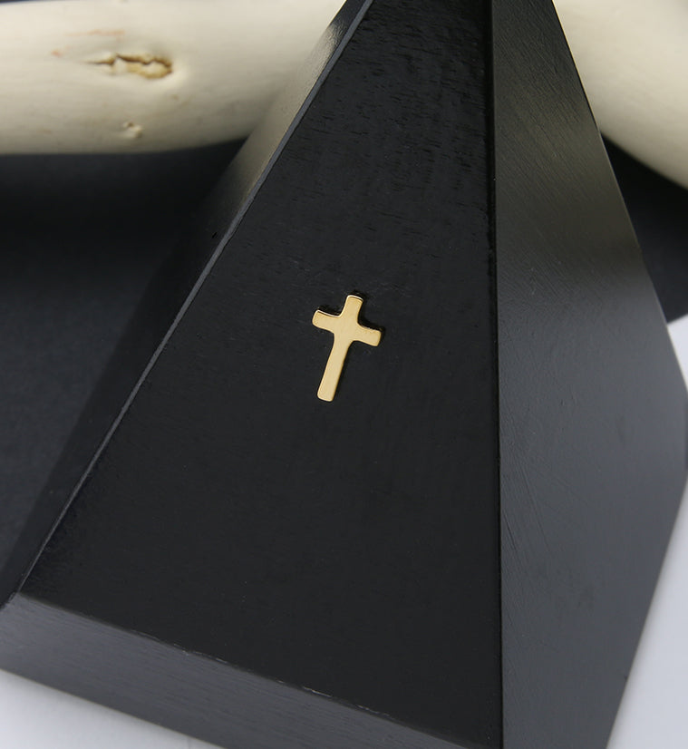 24kt Gold PVD Titanium Cross Threadless Top